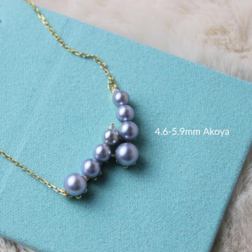 Stunning Akoya Pearl Necklace sterling silver